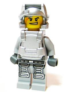 LEGO Minifigure-Power Miner: Engineer, Gray Outfit-Power Miners-PM026-Creative Brick Builders